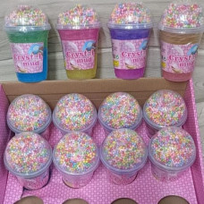 Bubble making crystal mud slime